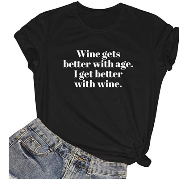Tops - FREE SHIPPING - WINE TSHIRT